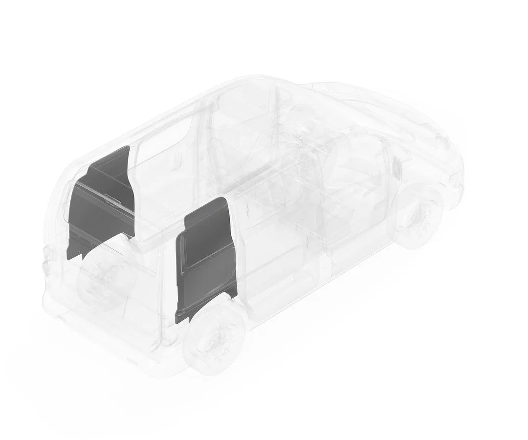 534-114-2613 – LEGEND FLEET Van Wall Liner, With Rear Driver Side/ Rear Passenger Side Panels Gray Polypropylene Oute...